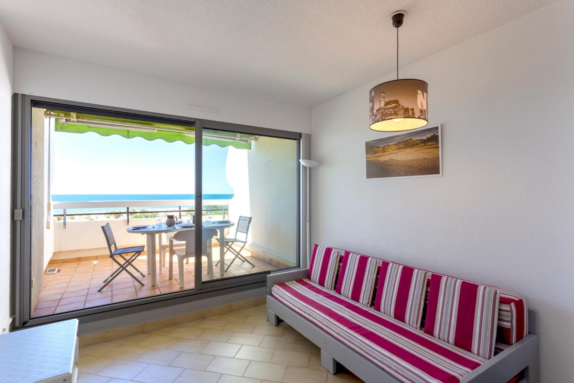 Chez Fabienne - Superbe Appartement Avec Vue Sur La Mer Et Parking La Grande Motte Luaran gambar